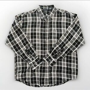 Michael Austin Long Sleeve Button Up Shirt Men's Large Gray Plaid